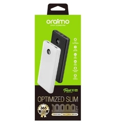 Toast 10 Byte Optimized Slim Power Bank With Led Light -10000mah