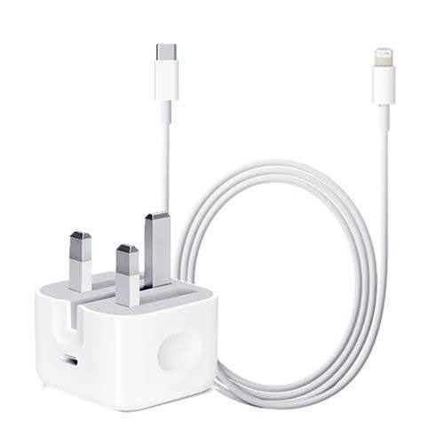 3pin iPhone Charger 20W Usb C Power Adapter - Usb C To Lightening Cable Fast Charger