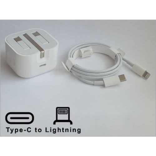 3pin iPhone Charger 20W Usb C Power Adapter - Usb C To Lightening Cable Fast Charger