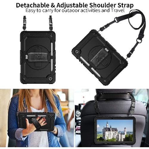 Defender Case For Samsung Galaxy Tab S6 Lite Sm-p610/p615 With Pen Holder Stand Shoulder