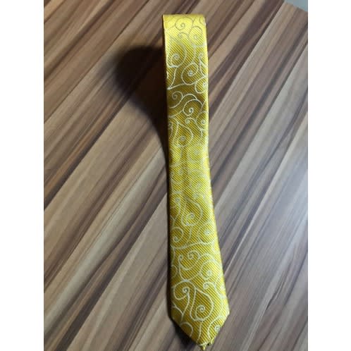 Yellow Luxury Patterned Men's Tie