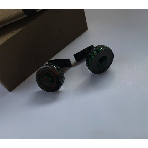 Men's Cuff Links - Dark Green