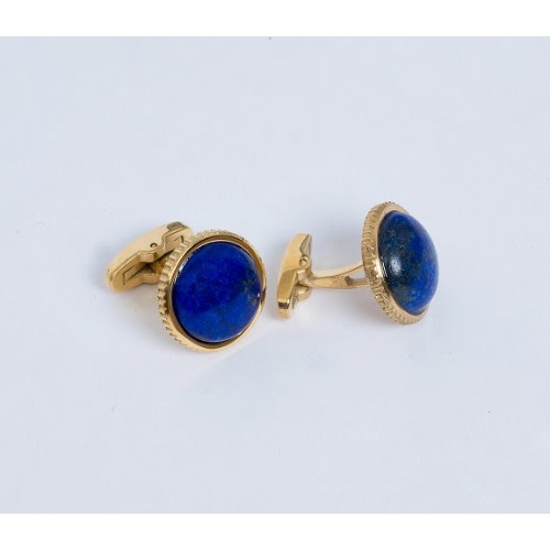 Lapis Lazuli 18kt Gold Plated Cufflinks - Blue