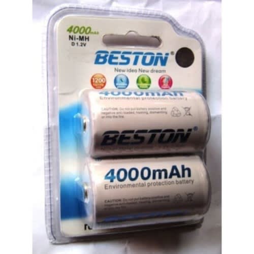 Rechargeable D Batteries, Nimh - 4000mAh