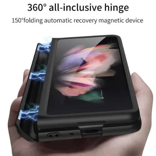 Magnetic Case Build In S Pen Holder And Kickstand For Galaxy Z Fold 4 2022