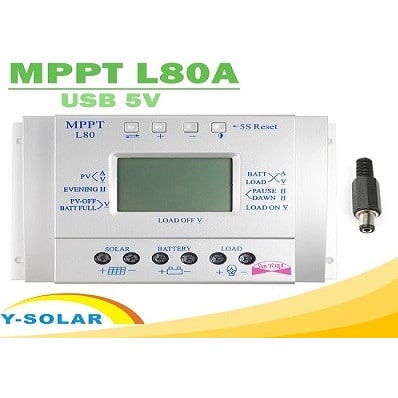 80a Mppt Solar Charge Controller 12v 24v Regulador Solar 80a For Max 48v Input With Light