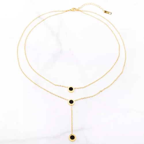 Roman Numerals Layered Necklace