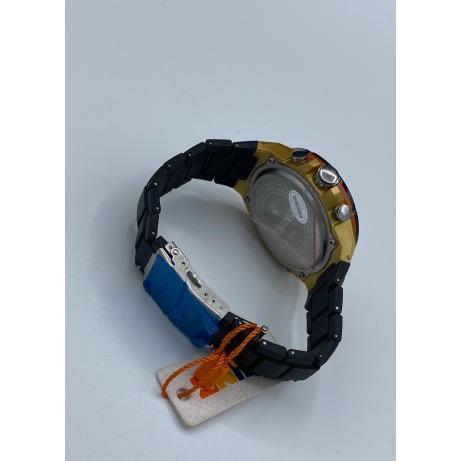Silicone Men’s Sport Wrist Watches -Black & Gold