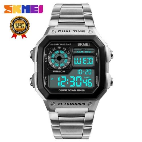 High Quality Sk Digital Wristwatch-silver