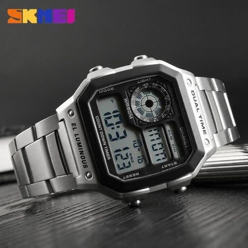 High Quality Sk Digital Wristwatch-silver