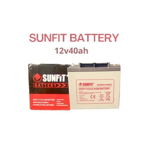 Sunfit Deep Cycle Solar Battery - 40ah 12v