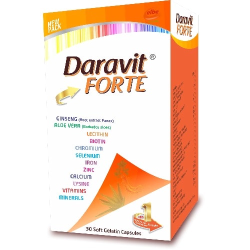 Daravit Forte Multivitamin With Ginseng And Aloe Vera x30 Softgels