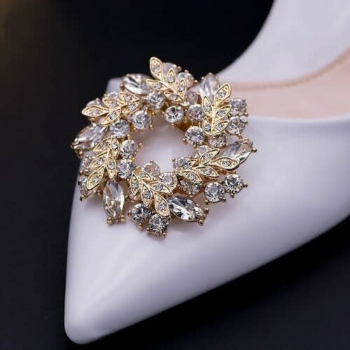 2 Pieces Of Rhinestone Shoe Clips
