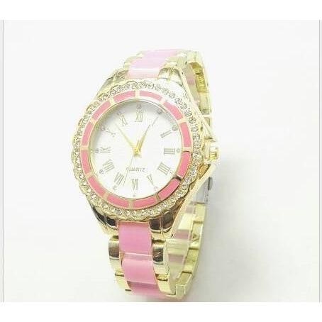 Ladies Two Toned Wristwatch - Pink