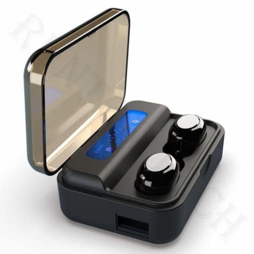 S590 Bluetooth Wireless Earphone With Emergency Power Bank - Black