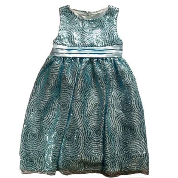 Circle Sequenced Dress - Blue