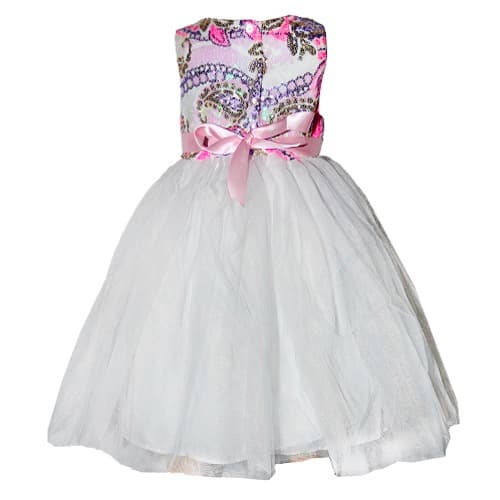 Sleeveless Sequin Dress with Pink Belt
