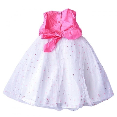 Classic Dress - White & Pink