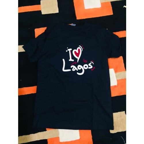 I Love Lagos Custom Branded T-shirt - Black