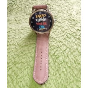 Inspirational Retro Denim Strap Watch - Brown