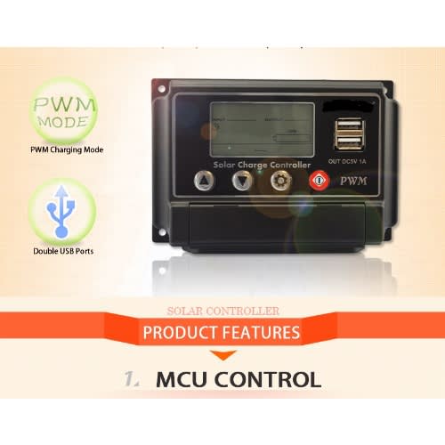 10a 12v/24v With USB Solar Controller
