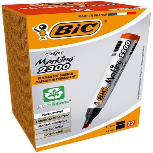 BIC - Marker Box - Eco 2300 - 12 Pieces - Red