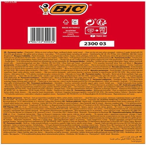 BIC - Marker Box - Eco 2300 - 12 Pieces - Red
