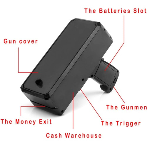 Unbranded Money Gun Spraying Machine - Black