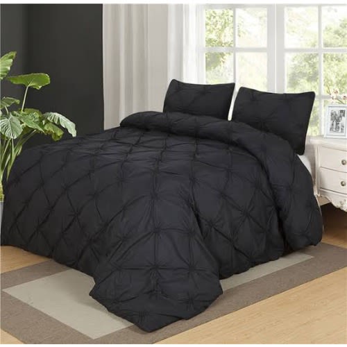 Plain Bedding Set - Duvet, Bedsheet And 4 Pillowcases -100% American Cotton
