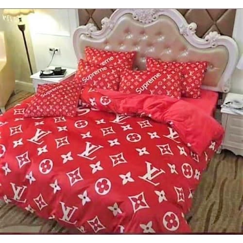 Supreme Print Lx7576sku Bedding Set - Duvet, Bedsheet With 4 Pillowcases