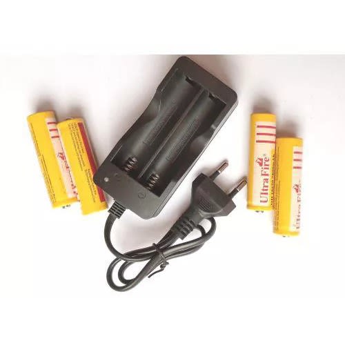 Rechargeable 3.7v Battery 18650 - 7800mah + Charger - 4 Pieces