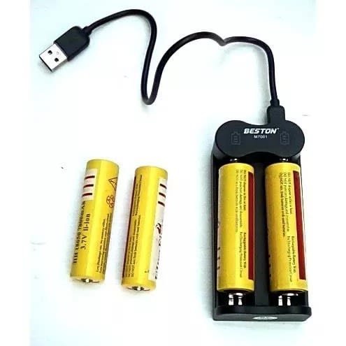 Rechargeable 3.7v Battery 18650 - 7800mah + Charger - 4 Pieces