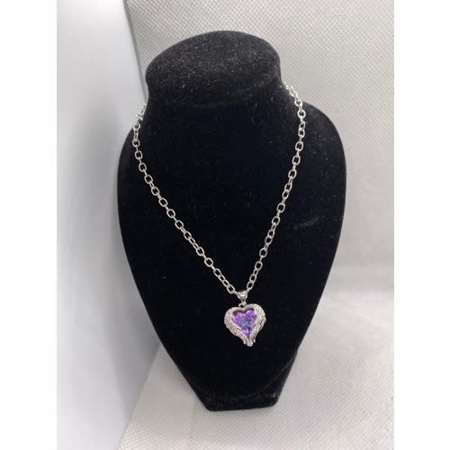 Caged Heart Necklace  - Silver