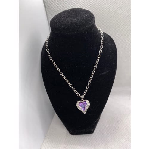 Caged Heart Necklace  - Silver