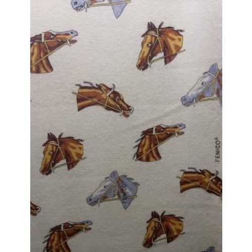 Fenico Small Horse Head Design Fabric - 1 Yard