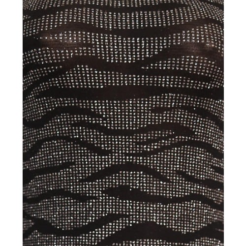 Glittering Open Back Bodysuit - Black & Silver
