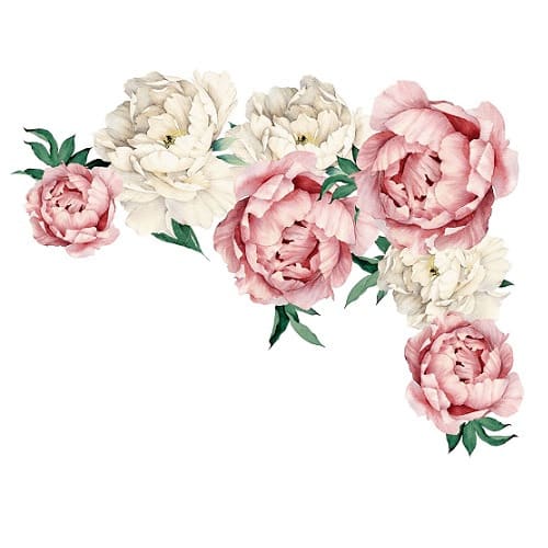 Peony Rose Decorative Wall Sticker (98cm X 74cm)