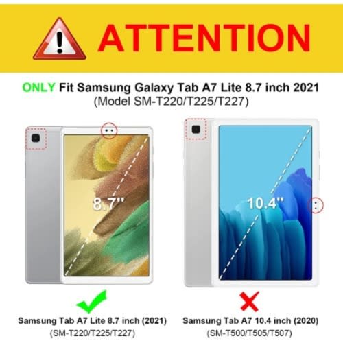 Keyboard Case For Samsung Galaxy Tab A7 Lite 8.7" - Model sm-t220/t225/t227