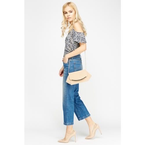 Straight Leg Middle Jeans - Blue - 0081