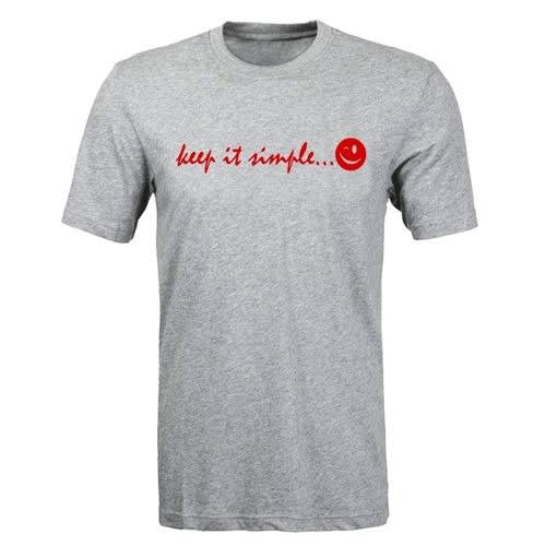Keep It Simple Print Tshirt -grey