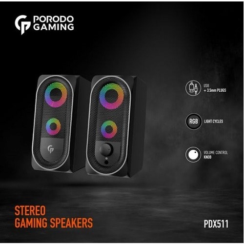 Gaming Stereo Bluetooth Speakers 10w - Black