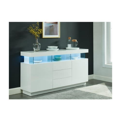 J Best Glossy Side Board With LED Light