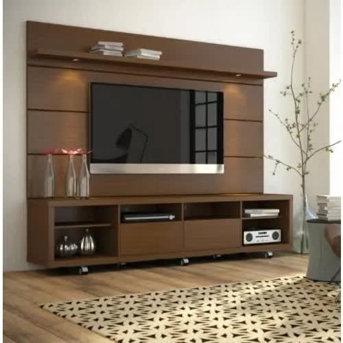 Contemporary Tv Entertainment Center - Brown
