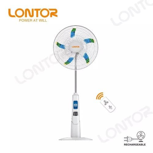 Colorful Blades Rechargeable Electric Standing Fan 18 Inches