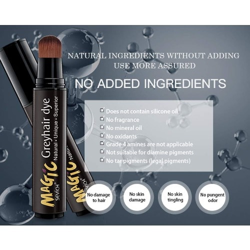 Grey Hair Dye Brush Pens - Hair Root Touch Up Temporary White Hair Cover - 20ml - Dark Brown