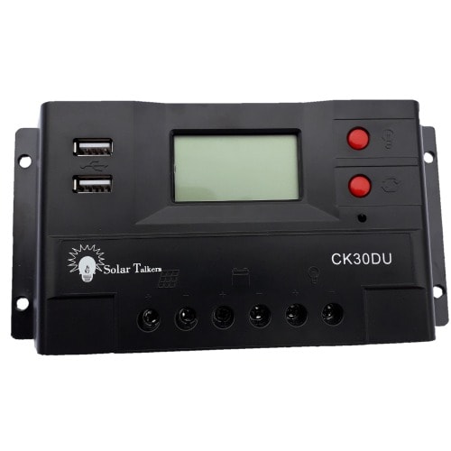 Solar Charge Controller-12V/24V 30A PWM+Dual USB Port New