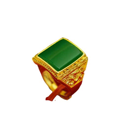 Men Ring - Gold & Green