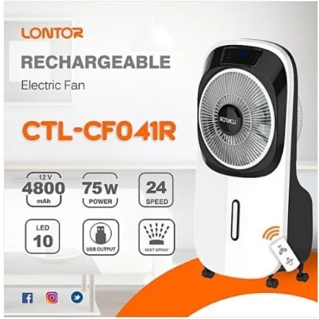 Portable Rechargeable Mist Cooling Fan