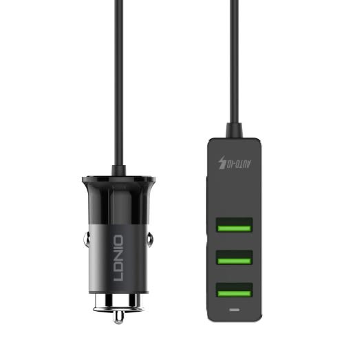 C61 Fast Car Charger Auto-id With 4 USB Ports Qualcomm 3.0