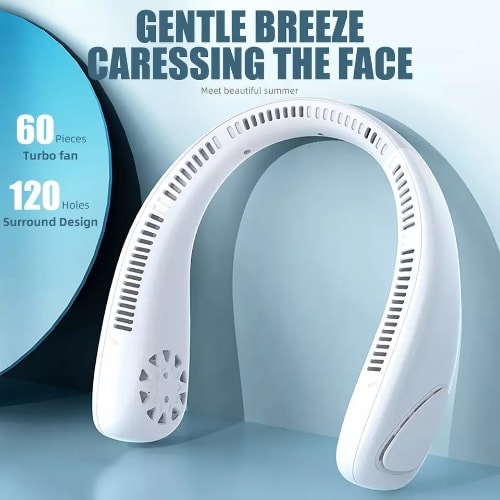 Portable Rechargeable Bladeless Mini Neck Fan